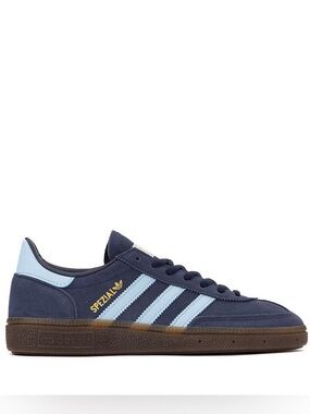 adidas spezial Women’s Navy Suede Sneakers with Light Blue Stripes